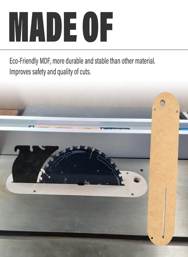 ANTOBLE 3Pcs Zero Clearance Insert Throat Plate Fits for Delta 36-725, 36-725T2, 36-5152, 36-5000, 36-5000T2 Table Saws - Image 4