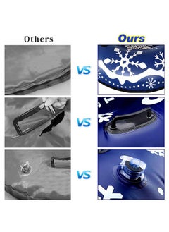 Proberos Proberos® Inflatable Snow Tube 47 inches PVC Snow Tubing 0.8mm Thicken Wear Resistant Snow Tube with Handle Mountain Snow Tube for Kids, Adults Winter Portable Outdoor Snow Tube  - Image 5