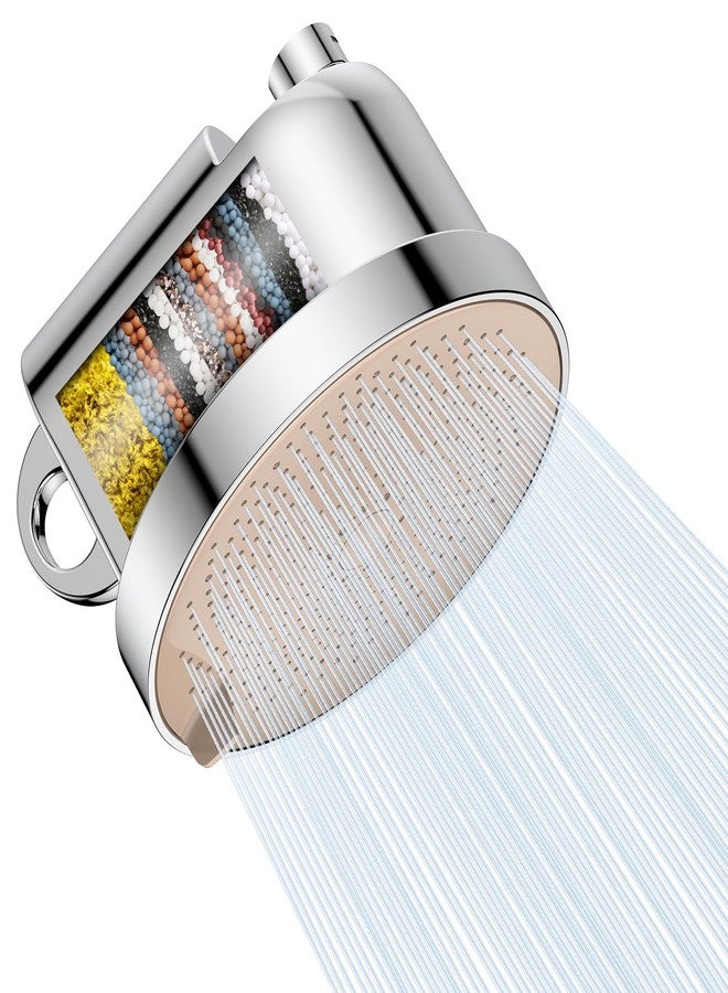 MakeFit Filtered Shower Head - 5 Settings High Pressure Rain Shower Head for Hard Water Softener - Easy Install & Replace - Bathroom Showerhead to Remove Chlorine & Heavy Metals (Chrome) - Image 1
