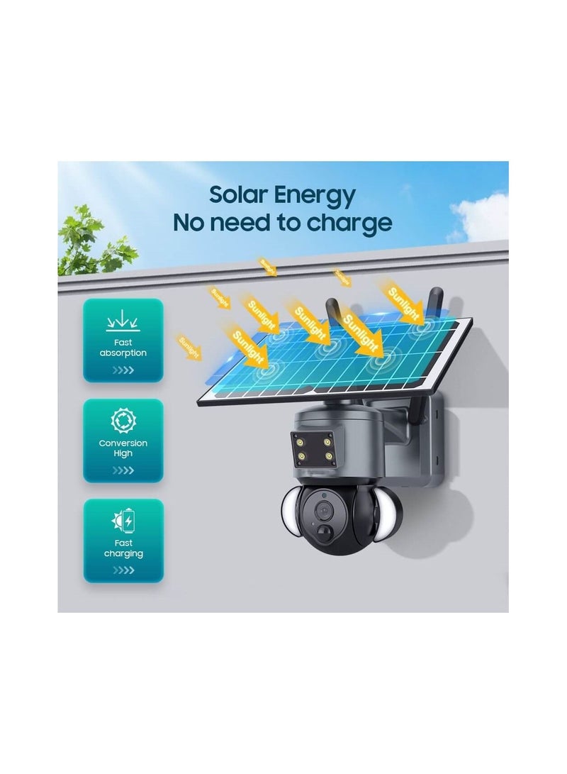 Solar Powered Battery   Floodlight Camera Wifi - Image 2