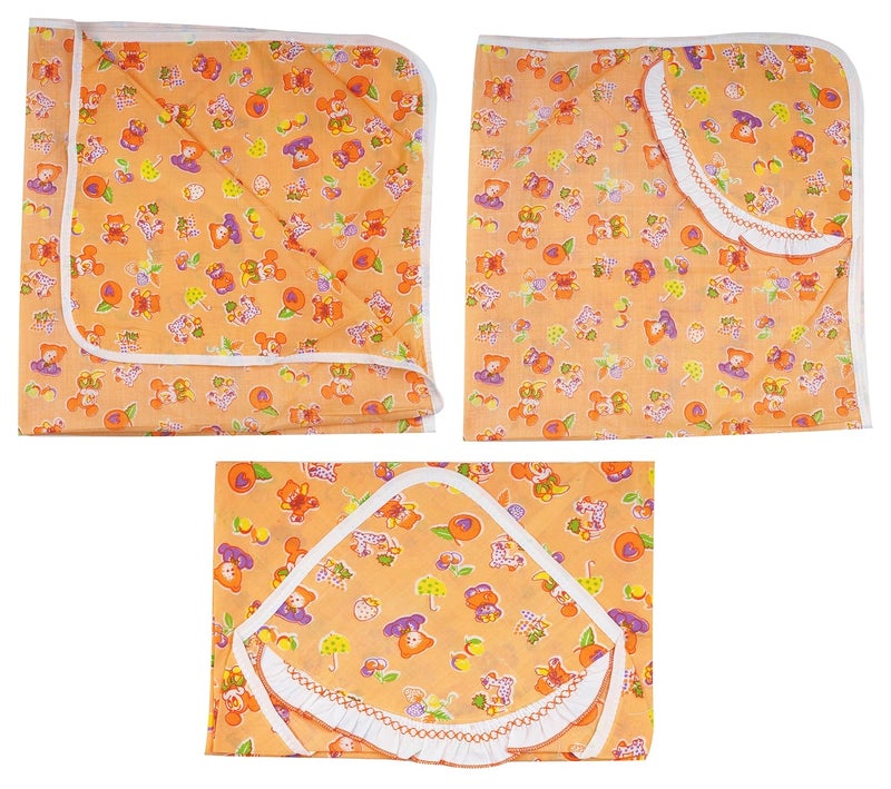 FARETO New Born Baby Frill Blankets (Multicolor, Pack of 3) - Image 2