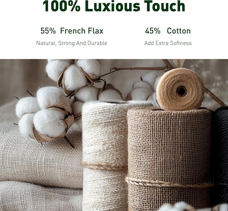 Hyde Lane Linen Quilt Set King Size - Breathable Box Stitched European Flax Bedding Set for Bedspread and Coverlet, with 2 Pillow Shams, 106"x96", Sage - Image 4