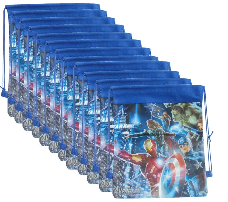 Asera 12 Pcs Avengers Dori Bag Haversack Bag Gift Bags for Birthday Return Gifts for Kids Blue