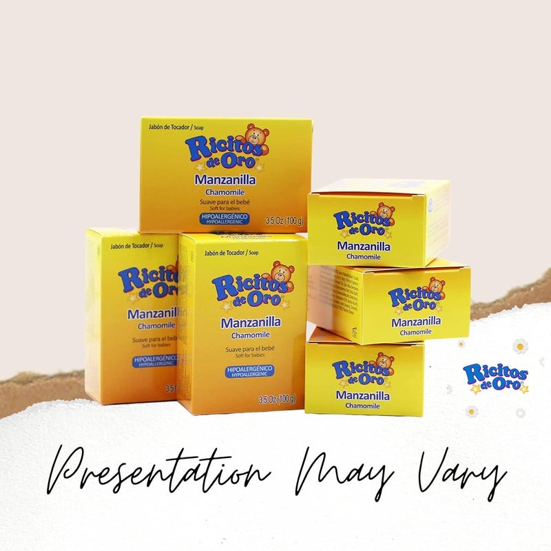 Ricitos De Oro Baby Cleansing Bar Soap with Extract Calming Effect Chamomile 6Pack of 35 Oz Each Soap 6 Soaps - Image 2