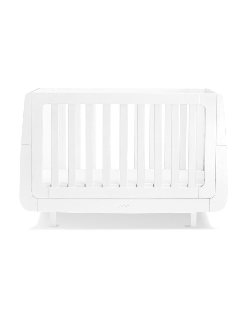 Snuz Snüz Kot Mode Convertible Infant / Toddler Cot Bed, Converts To Toodler And Junior Bed , Suitable From Birth To 10 Years, 120 X 81 X 25.5 Cm - White - Image 1