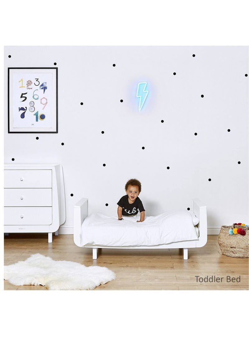 Snuz Snüz Kot Mode Convertible Infant / Toddler Cot Bed, Converts To Toodler And Junior Bed , Suitable From Birth To 10 Years, 120 X 81 X 25.5 Cm - White - Image 4