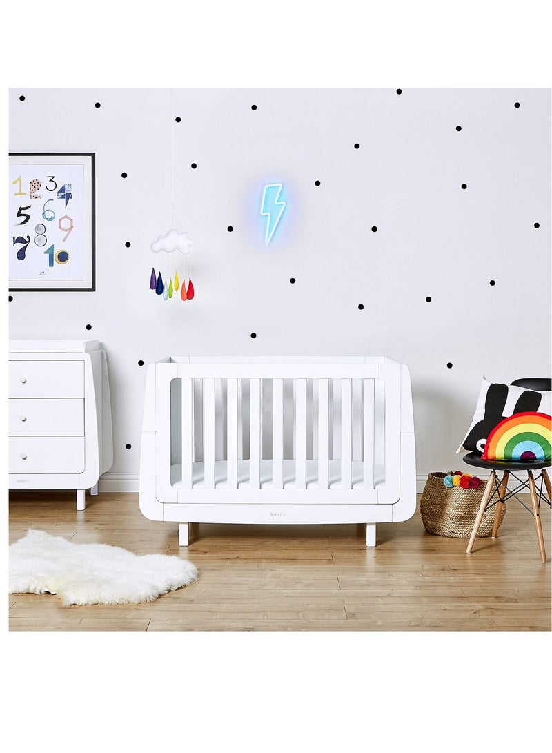 Snuz Snüz Kot Mode Convertible Infant / Toddler Cot Bed, Converts To Toodler And Junior Bed , Suitable From Birth To 10 Years, 120 X 81 X 25.5 Cm - White - Image 2