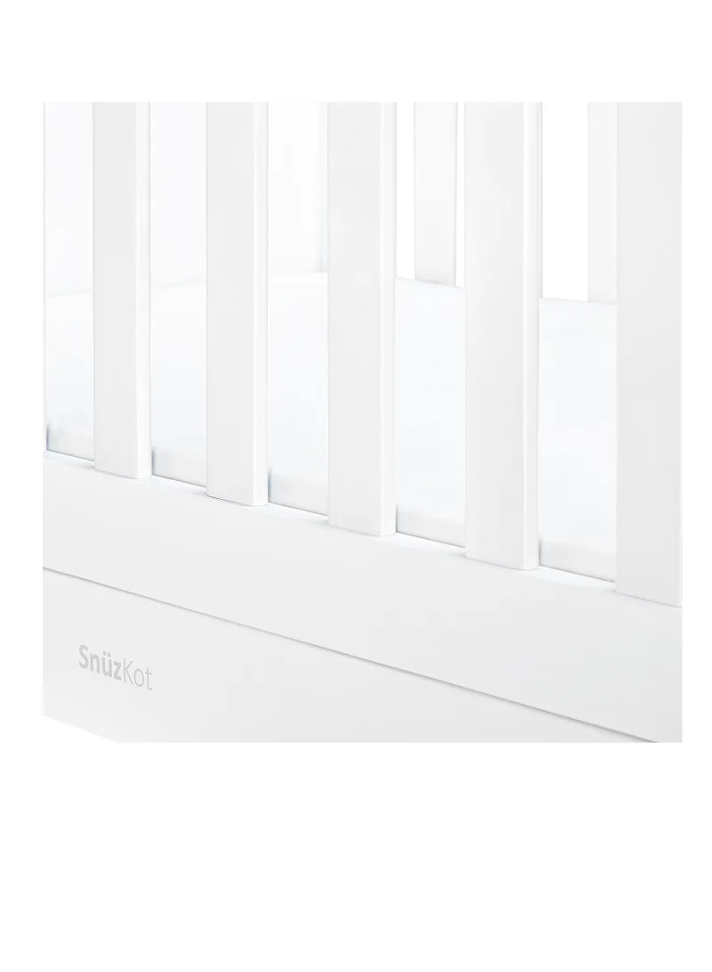 Snuz Snüz Kot Mode Convertible Infant / Toddler Cot Bed, Converts To Toodler And Junior Bed , Suitable From Birth To 10 Years, 120 X 81 X 25.5 Cm - White