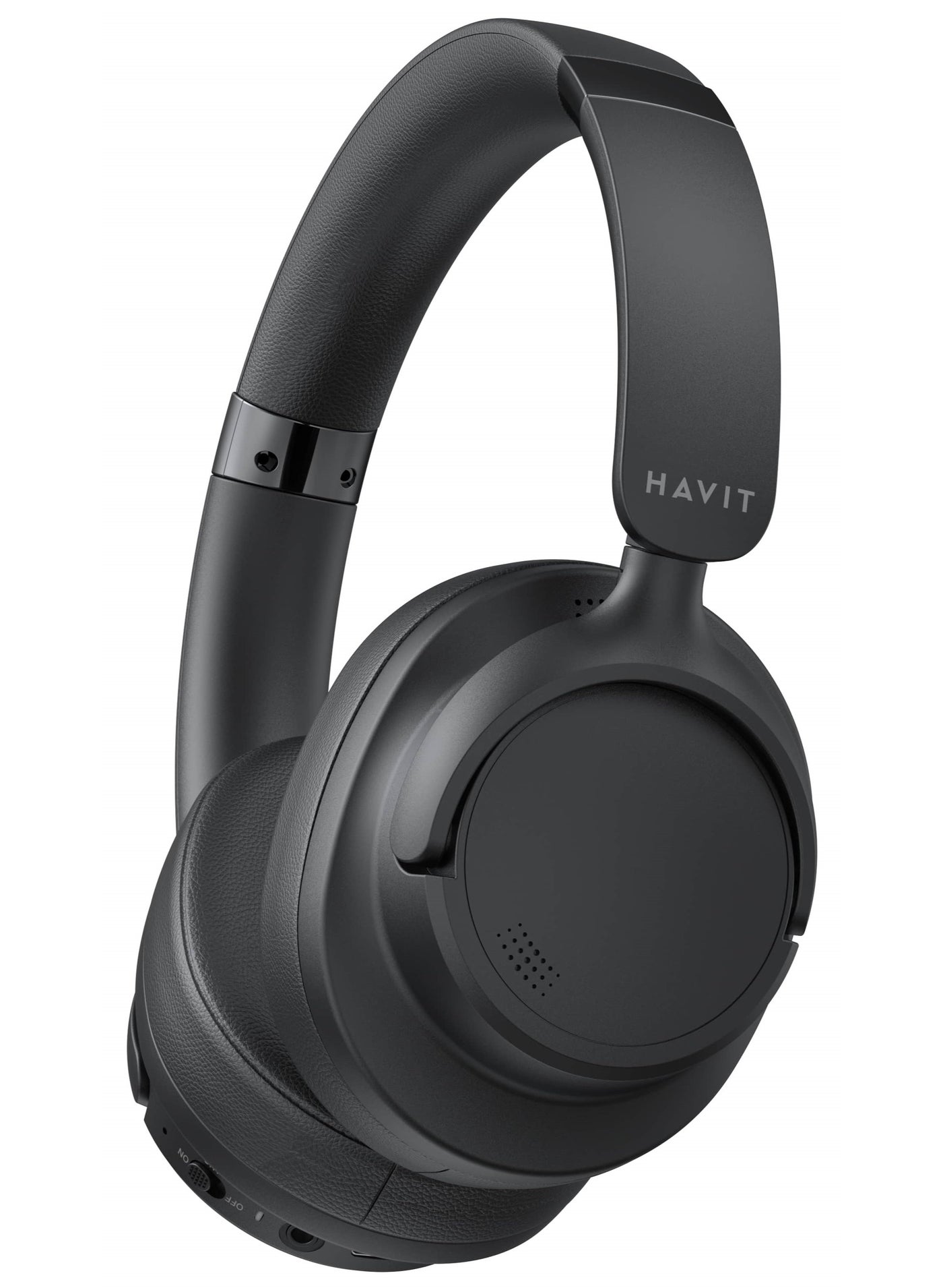 Active Noise Cancelling Bluetooth Headphones – Foldable Over-Ear Design, 40mm Drivers, Hi-Fi Stereo Sound, Deep Bass, 35H Long Playback, Built-in Microphone, Adjustable Headband, Wireless Headset for Android & iOS Smartphones, Tablets, Laptops & Computers – Black