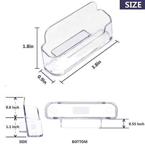 vrupin Business Card Holder for Desk - 12 Pack Acrylic Business Card Holder , Fits 30-50 Business Cards Display Business Card Stand Desktop Business Card Holders for Exhibition - Image 4
