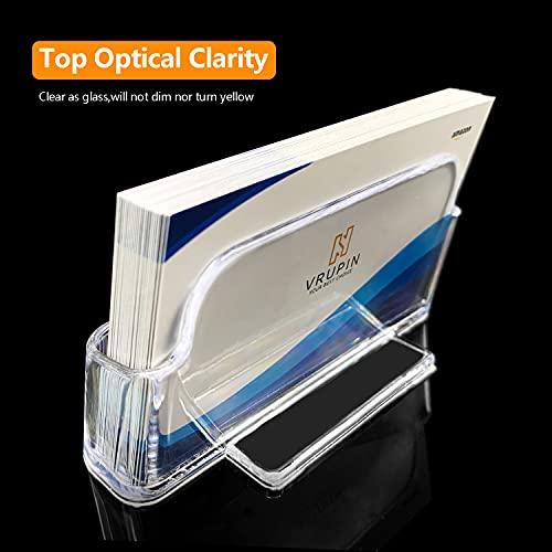 vrupin Business Card Holder for Desk - 12 Pack Acrylic Business Card Holder , Fits 30-50 Business Cards Display Business Card Stand Desktop Business Card Holders for Exhibition - Image 5