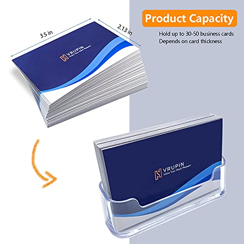 vrupin Business Card Holder for Desk - 12 Pack Acrylic Business Card Holder , Fits 30-50 Business Cards Display Business Card Stand Desktop Business Card Holders for Exhibition - Image 3