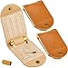 Liliful 2 Pack Travel Cribbage Board Game Sets Portable Foldable Leather Mini Cribbage Board Each Set with 4 Metal Pegs 2 Track 1 Storage Slot for Travel Friends Family Game Nights Gift - Image 2