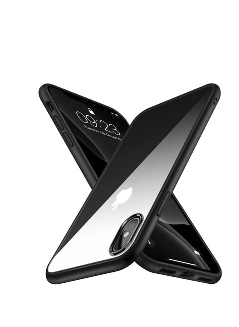 Compatible with iPhone X Case/iPhone XS Case Non-Yellowing Crystal Clear Back Protective Cover Slim Thin Phone Case for iPhone X and iPhone XS (Black)