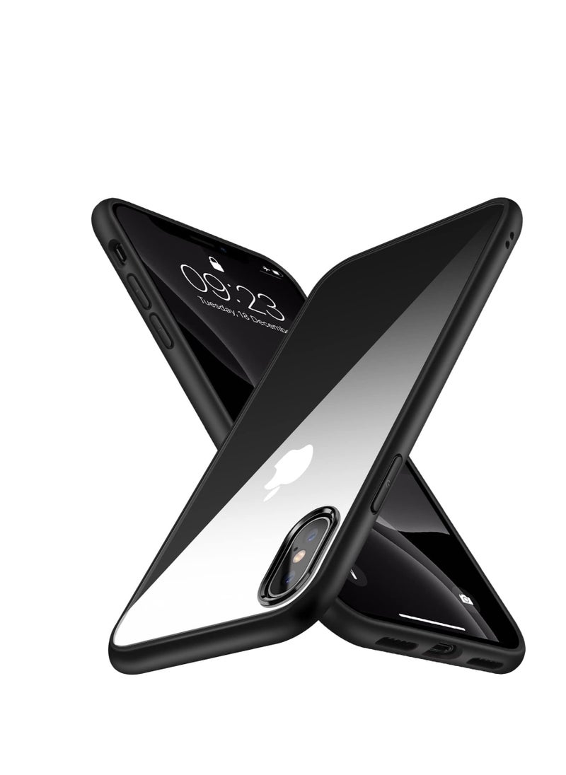 Generic - Compatible with iPhone X Case/iPhone XS Case Non-Yellowing Crystal Clear Back Protective Cover Slim Thin Phone Case for iPhone X and iPhone XS (Black) - Image 1