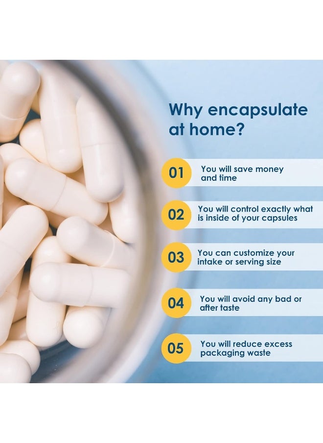 Capsuline Capsuline - Size 0 Clear Empty Gelatin Capsules - 5000 Count - Kosher & Halal Certified - Pill Capsules  - Image 4