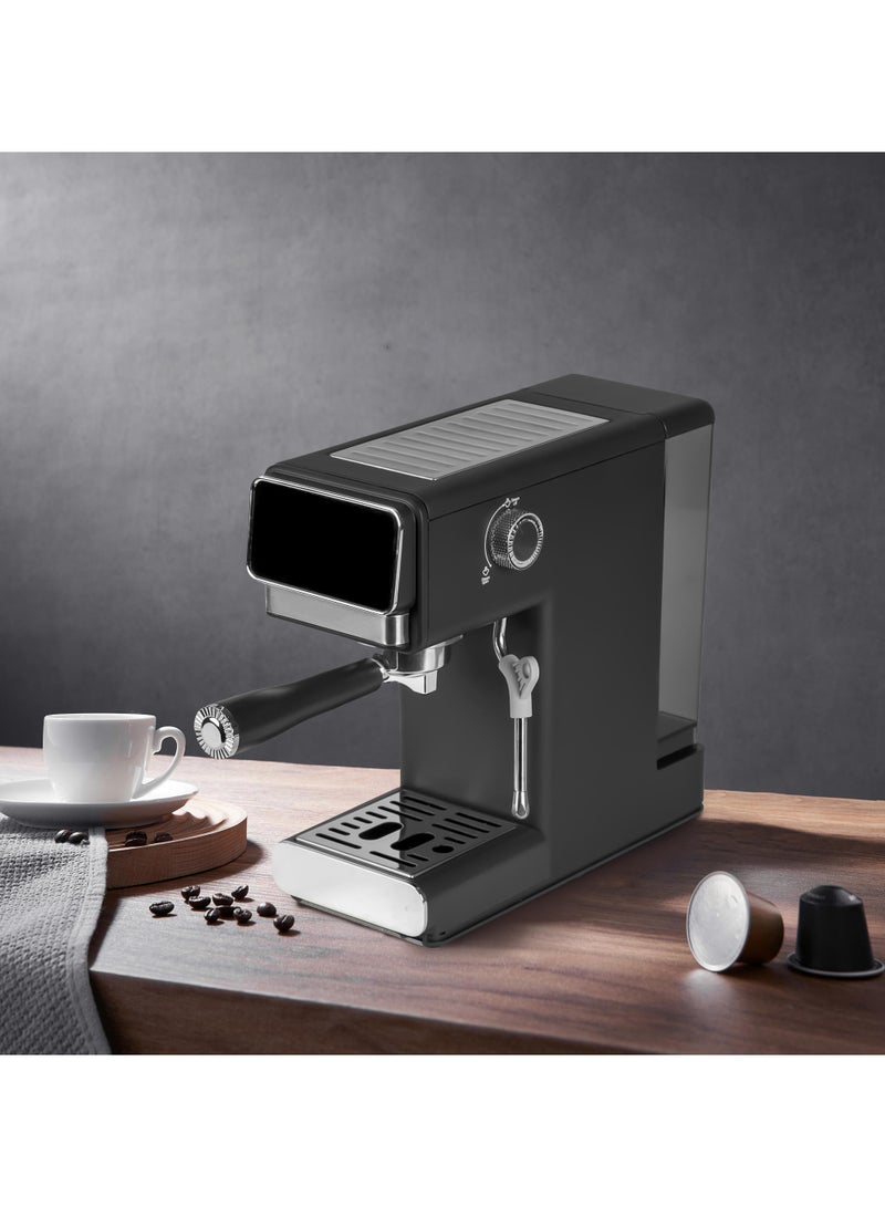 20Bar Touch Screen Espresso Machine for Home | Instant Heating & 304 Stainless Steel Steam Wand | 1300W Professional Coffee Maker with Alloy Brewing - Black (TY-8190)  - Image 1