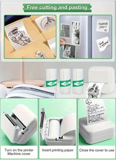 ZCM-HAPPY 10 Rolls of Printable Self-Adhesive Thermal Paper for Thermal Printers 57x25 mm  - Image 2