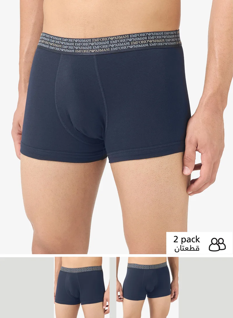 2 Pack Of Logo Boxers
