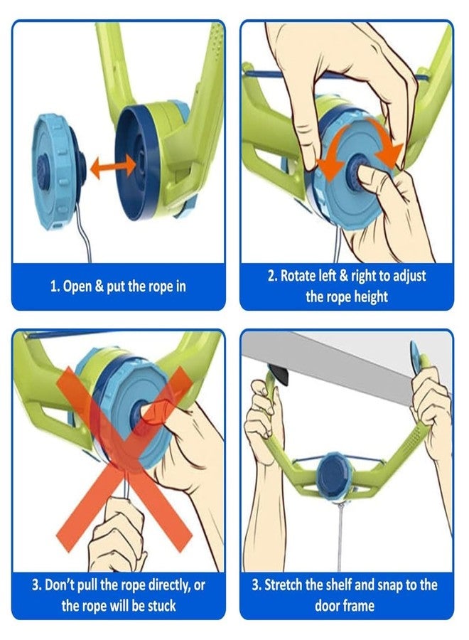 YESVIYA Hanging Table Tennis Trainer Set - Portable Indoor Ping Pong Game with 2 Rackets & 4 Balls | Door Frame Clamping System for Home, Office & Small Spaces | No Table Needed! - Image 5