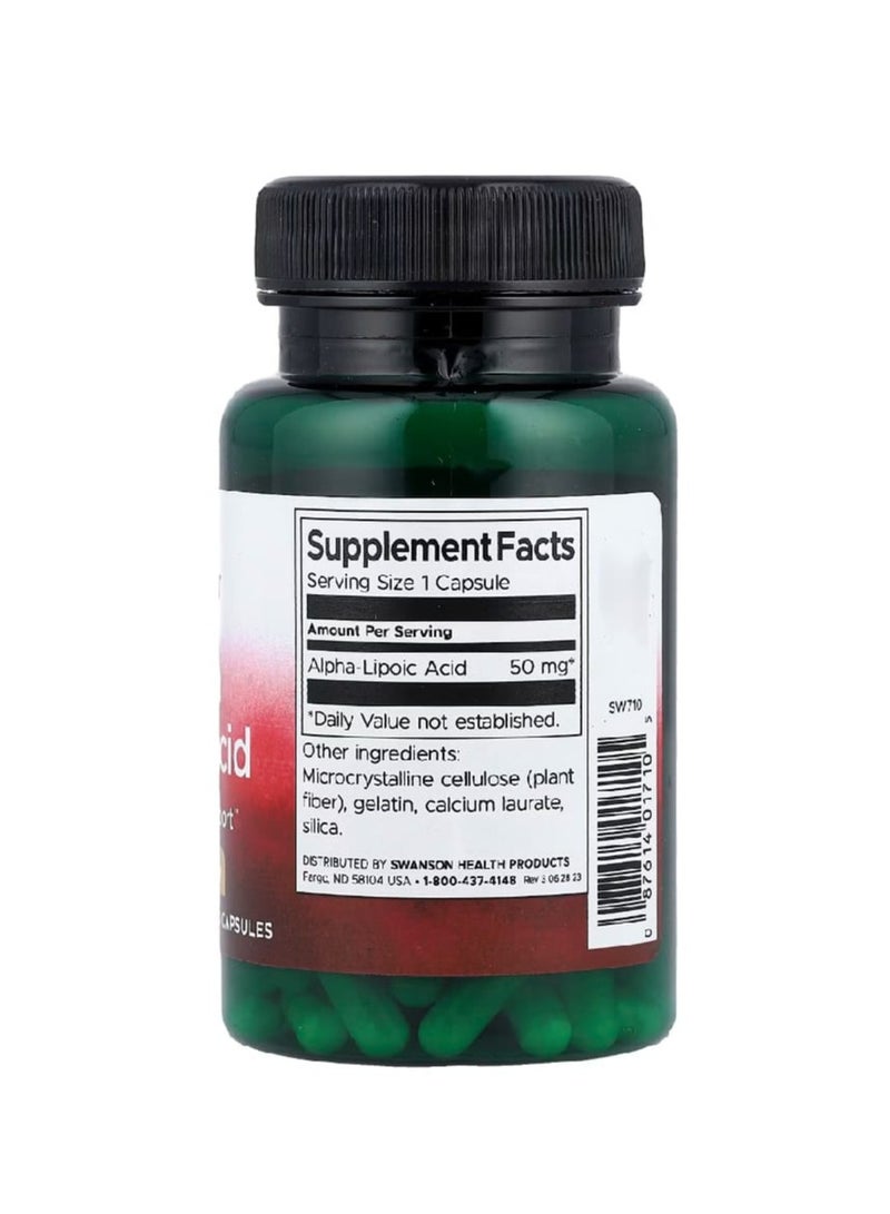 سوانسون حمض ألفا ليبويك 50 ملغ 120 كبسولة - Image 2