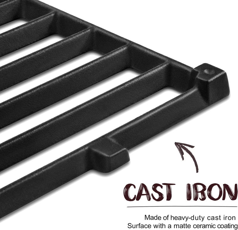 GGC 18.75" Grill Grates for Weber Genesis ii E-310, E-315, E-325, E330, E335, S-310, S-335, S-345 Genesis II LX S-340, LX E-340, 2 PCS Cast Iron Grates for Weber 66095 66802 - Image 4