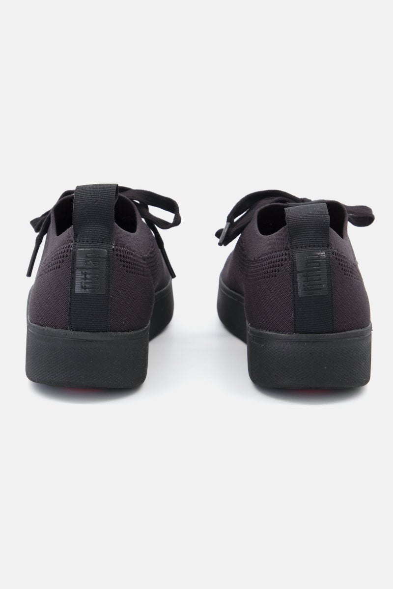 FitFlop Women Rally E01 Multi-Knit Lace Up Casual Shoes, Black - Image 4