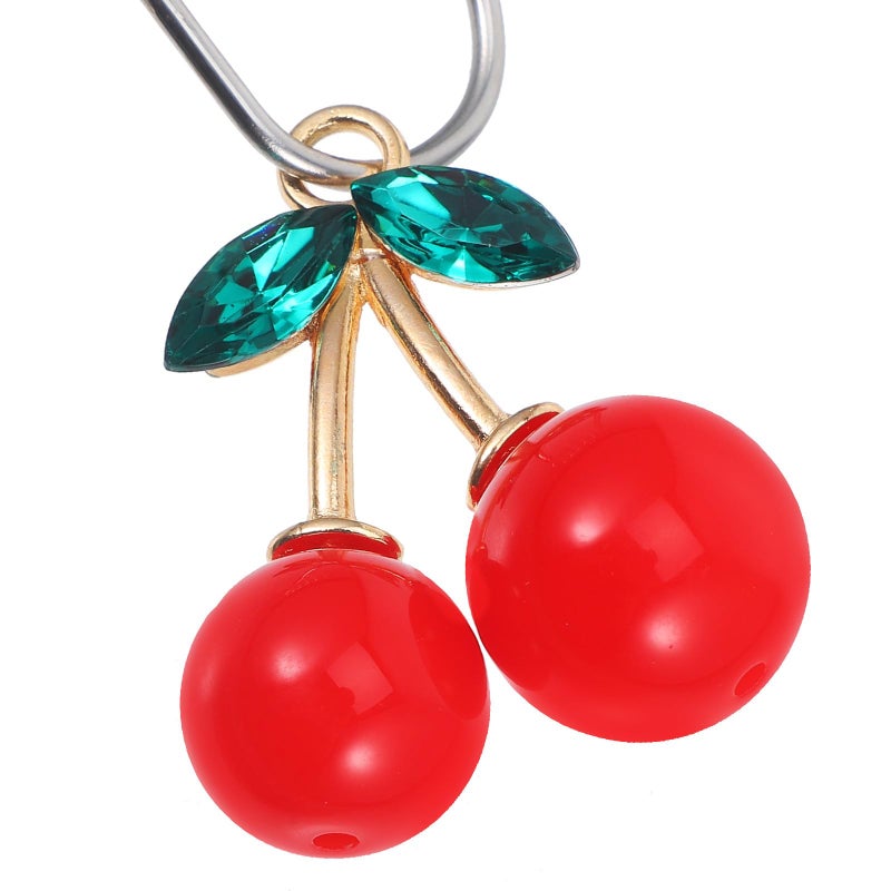 12 Pack Cherry Shower Curtain Hooks Metal Bathroom Rod Hangers Decorative Replacement - Image 4