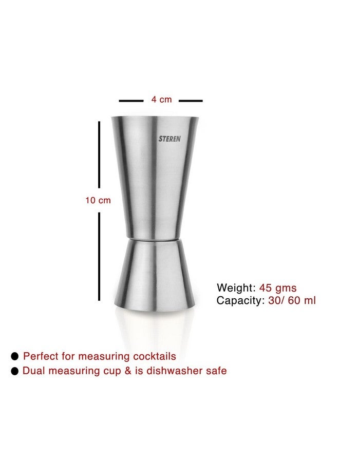 Steren Impex | Stainless Steel 3 Piece Black Ring Bar Set for Drink/Gift, Double Wall - Ice Bucket, Tong & Peg Measure - Image 5