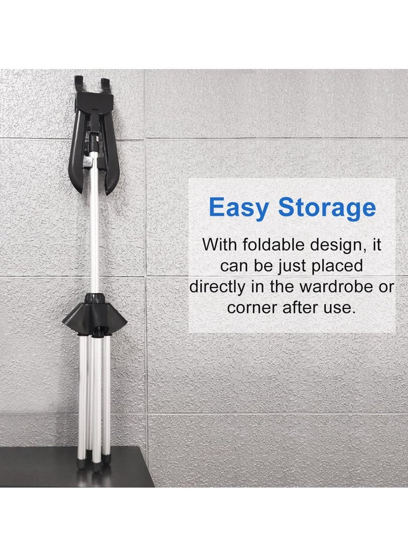 الروهيت رف بخار متعدد الوظائف، شماعة ملابس محمولة للعناية بالملابس بشكل آمن وفعال (أسود) - Image 3