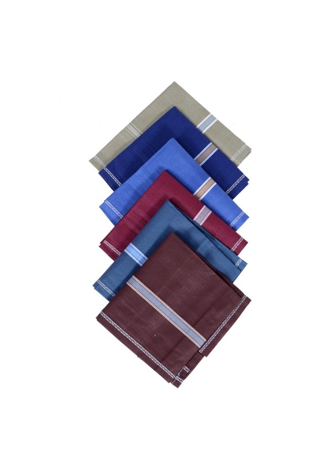 Kuber Industries Cotton Premium Collection Handkerchief|Easy Wash & Premium Cotton Fabric|Size 42 x 42 CM, Pack of 6 (Multicolour) - Image 1