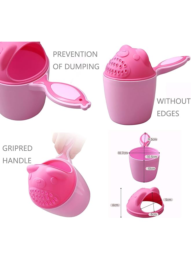 OLEWELL Rinse Shampoo Rinser Baby Rinse Cup Baby Bath Rinser Wash Hair Cup By Protecting Infant Eyes (Bear Pink) - Image 4