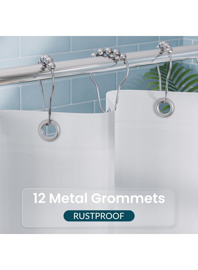 Titanker White Shower Curtain Liner 72 x 84 Extra Long Shower Liner Plastic Washable Shower Curtain Liner PEVA Shower Curtains for Bathroom with Magnets and Rustproof Metal Grommet Holes - Image 4