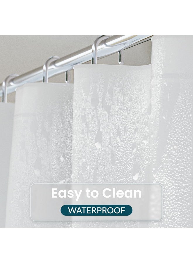 Titanker White Shower Curtain Liner 72 x 84 Extra Long Shower Liner Plastic Washable Shower Curtain Liner PEVA Shower Curtains for Bathroom with Magnets and Rustproof Metal Grommet Holes - Image 3