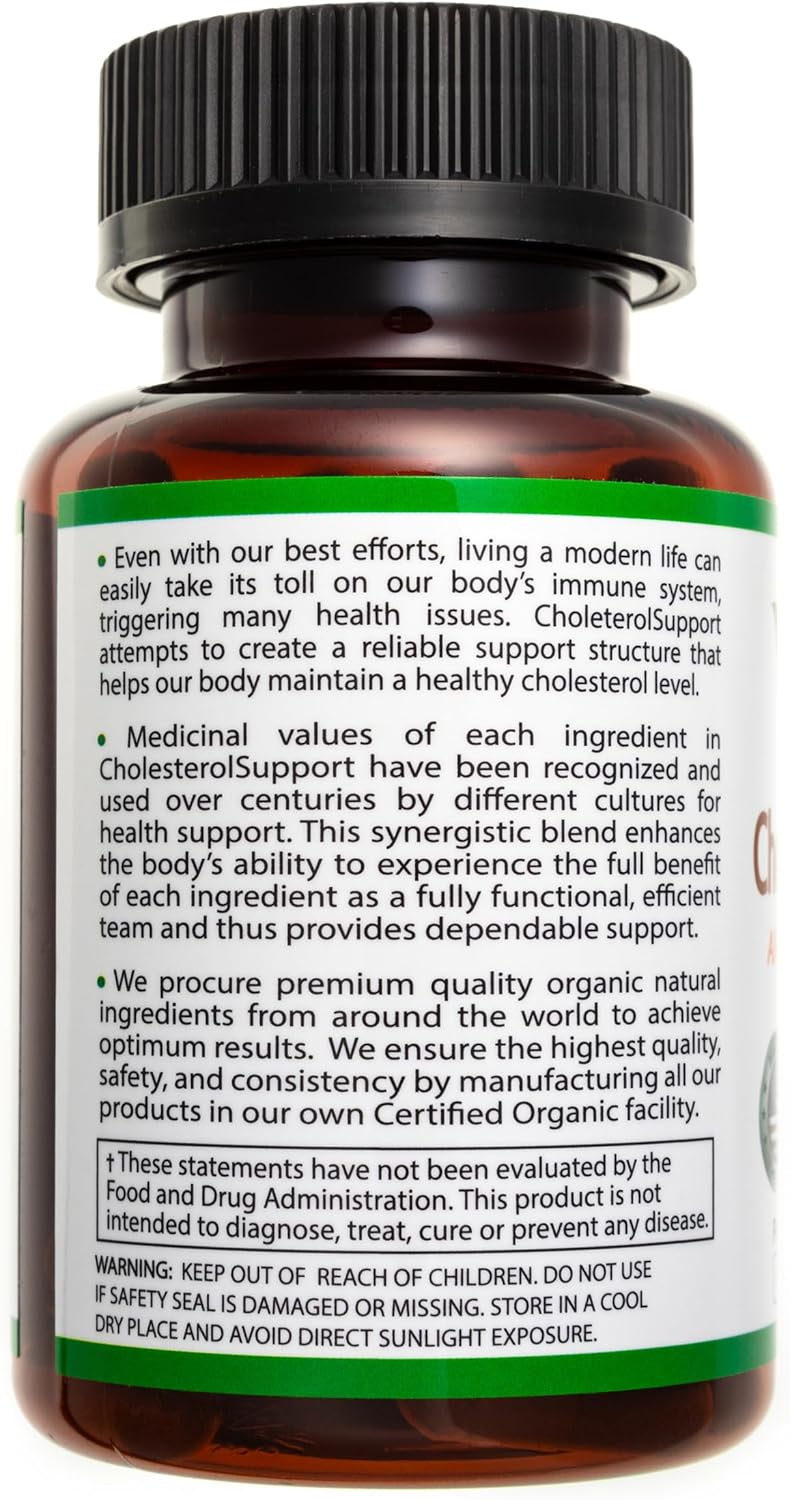 Bodymune CholesterolSupport Heart Health Blend  USDA Organic Supplement wExtracts of Green Tea Dandelion Bitter Melon Moringa  60Day Supply  Vegan NonGMO GlutenFree Made in USA - Image 4