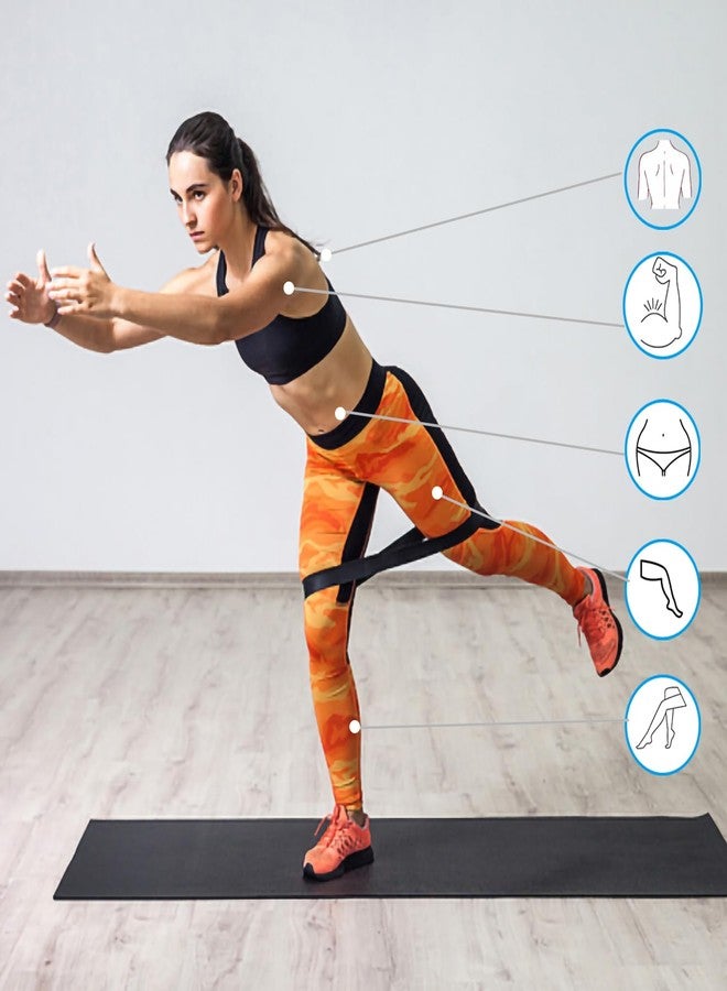 ZanXinY Resistance Bands for Working Out,Resistance Loop Exercise Bands for Physical Therapy, Yoga Starter Set of Stretch Bands for Booty Legs, Pilates Flexbands,Set of 5 - Image 4
