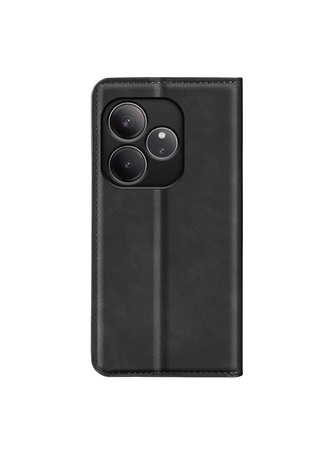 اس-توب جراب هاتف Realme GT 6 5G جراب هاتف جلدي مغناطيسي بتصميم ريترو - Image 3