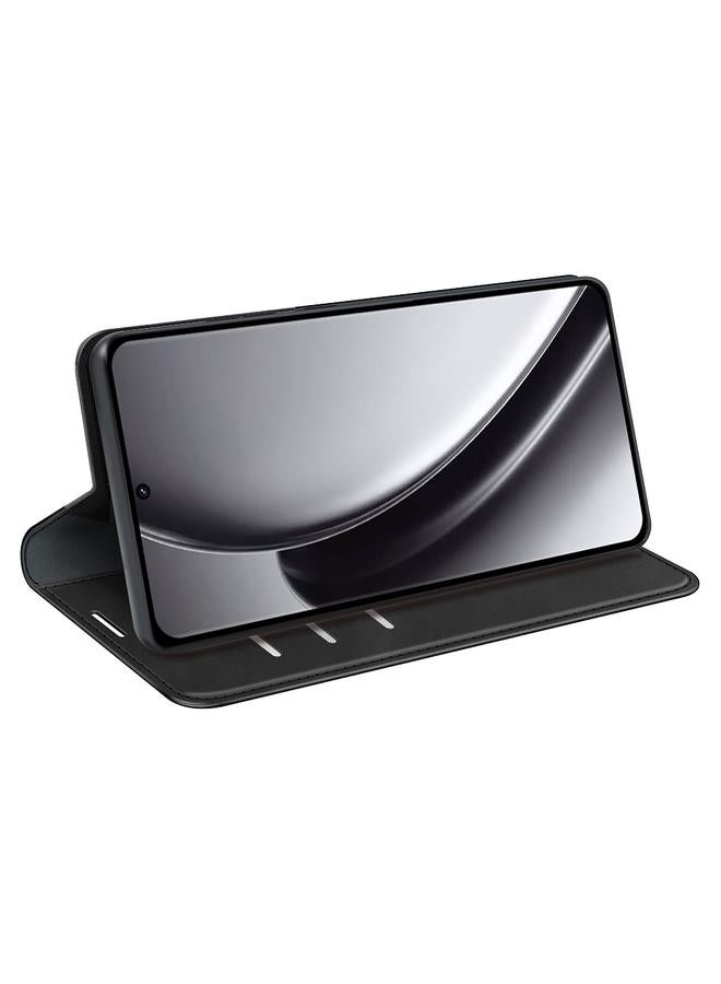 اس-توب جراب هاتف Realme GT 6 5G جراب هاتف جلدي مغناطيسي بتصميم ريترو - Image 5