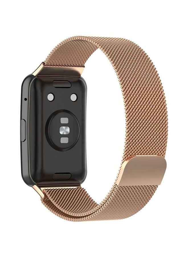 NIBEMINENT Milanese Replacement Band For Huawei Watch Fit Rose Gold - Image 2