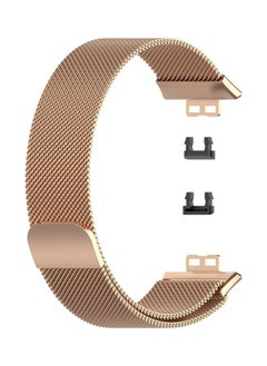NIBEMINENT Milanese Replacement Band For Huawei Watch Fit Rose Gold  - Image 3