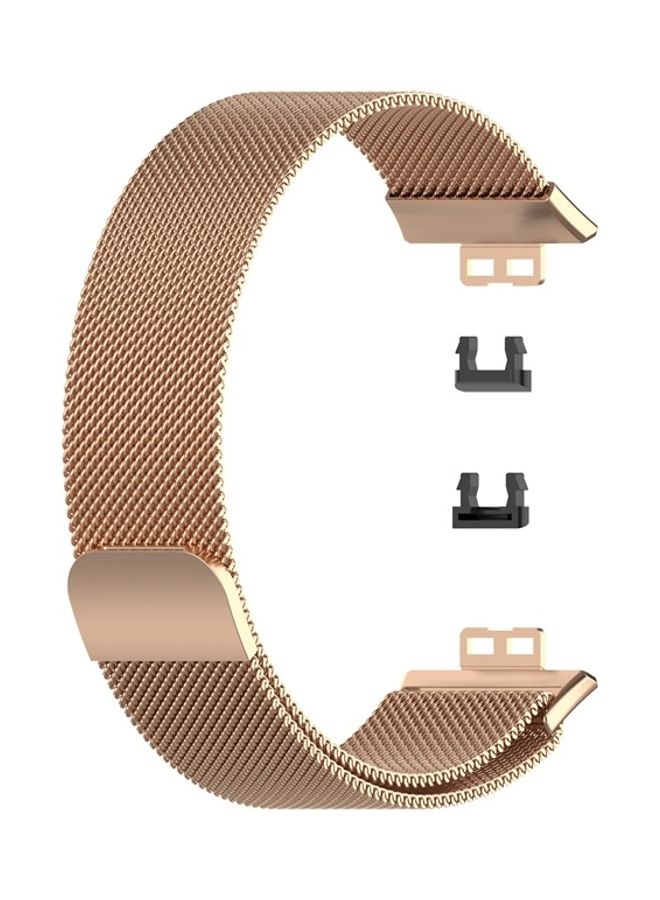 NIBEMINENT Milanese Replacement Band For Huawei Watch Fit Rose Gold - Image 3