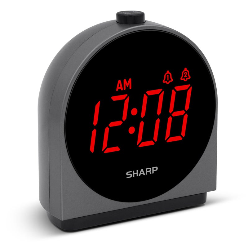 Sharp Alarm Clock for Bedroom 2 Alarms Easy to Read Display Simple Basic Digital Clock with Dual USB and USBC Charging Ports Dimmable Snooze Perfect for Kids Teens Senior Home Office