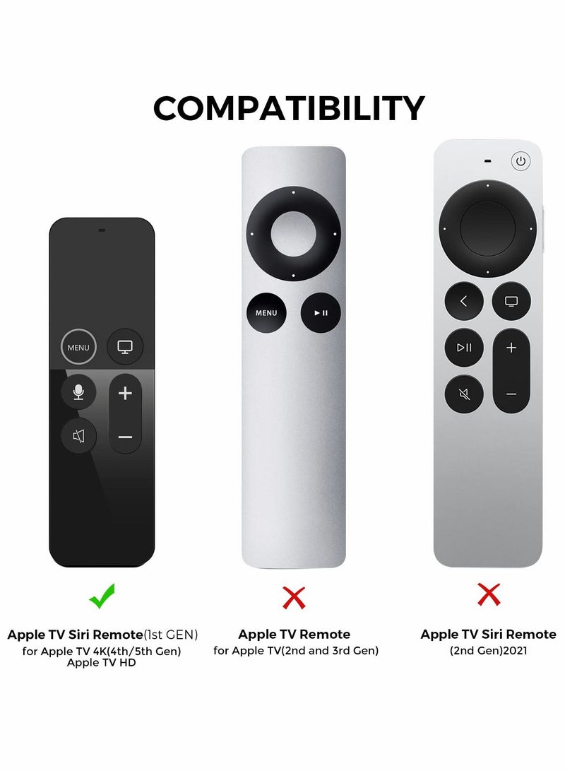SYOSI Protective Case for Apple TV Siri Remote 1st Gen with AirTag Holder, Anti-Slip Durable Silicon Shockproof Rubber Cover  - Image 2