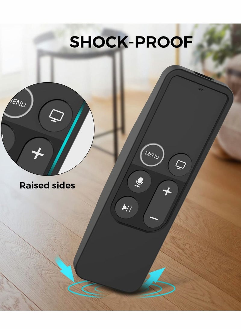 SYOSI Protective Case for Apple TV Siri Remote 1st Gen with AirTag Holder, Anti-Slip Durable Silicon Shockproof Rubber Cover  - Image 4