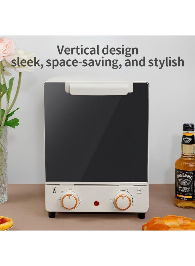 15L Compact Electric Oven, Multi-Function Mini Oven with Timer, Adjustable Temperature, Stainless Steel, Perfect for Small Kitchens, Easy to Clean, Countertop for Baking, Roasting, and Grilling - Image 2