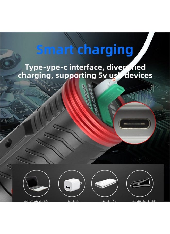 Generic Three Light Source Fishing Lamp Battery Removable USB Charging Treasure LED High Power Bright Night Fishing Lamp Mini Outdoor-Color:Package 4: Lamp + Line + Bag + Fishing Chair Bracket  - Image 5
