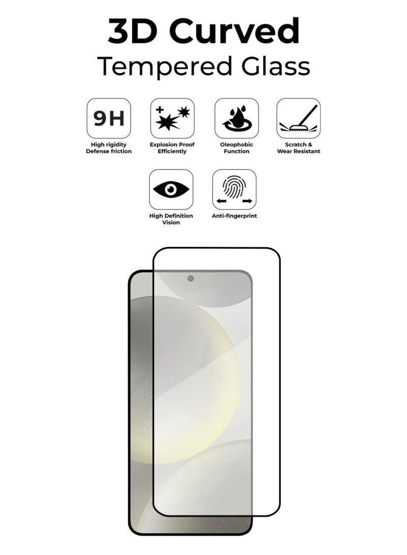 glassology حافظة شفافة من سامسونج جالكسي S24+ مع واقي شاشة MagSafe – مقاومة للصدمات، متوافقة مع الشحن اللاسلكي، زجاج مقسى 9H، تصميم نحيف، حزمة شاملة - Image 5