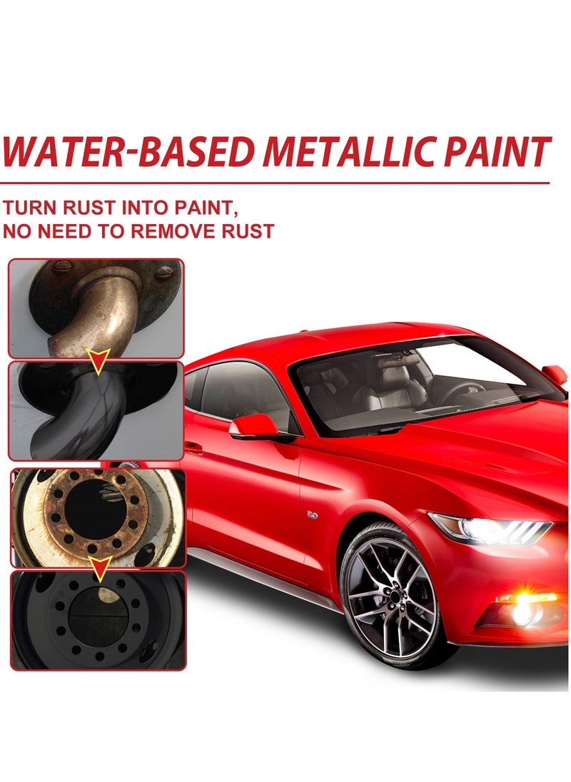 Jaysuing - Water Based Metallic Paint Multi-Functional Car Metallic Paint Anti-Rust Chassis Universal Rust Converter Gel with Brush - Image 1
