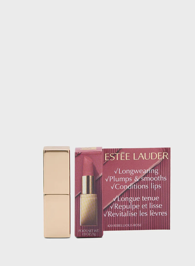 استي لودر Pure Color Mini Creme Lipstick - Rebellious Rose