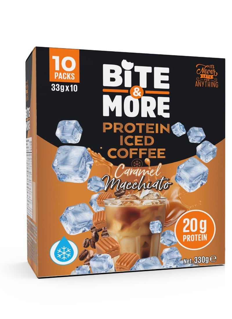 Bite & More Bite & More Protein Iced Coffee Caramel Macchiato Flavour 10x33g 330 